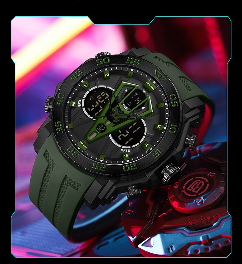 Sanda 6105 Youth Dual-Display Watch For Men