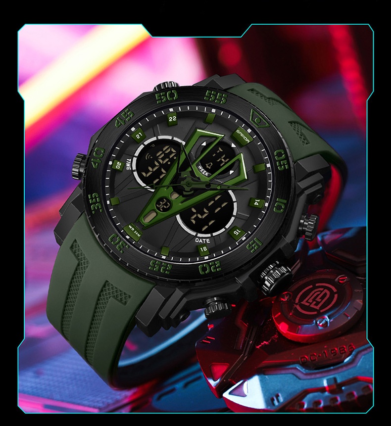 Sanda 6105 Youth Dual-Display Watch For Men