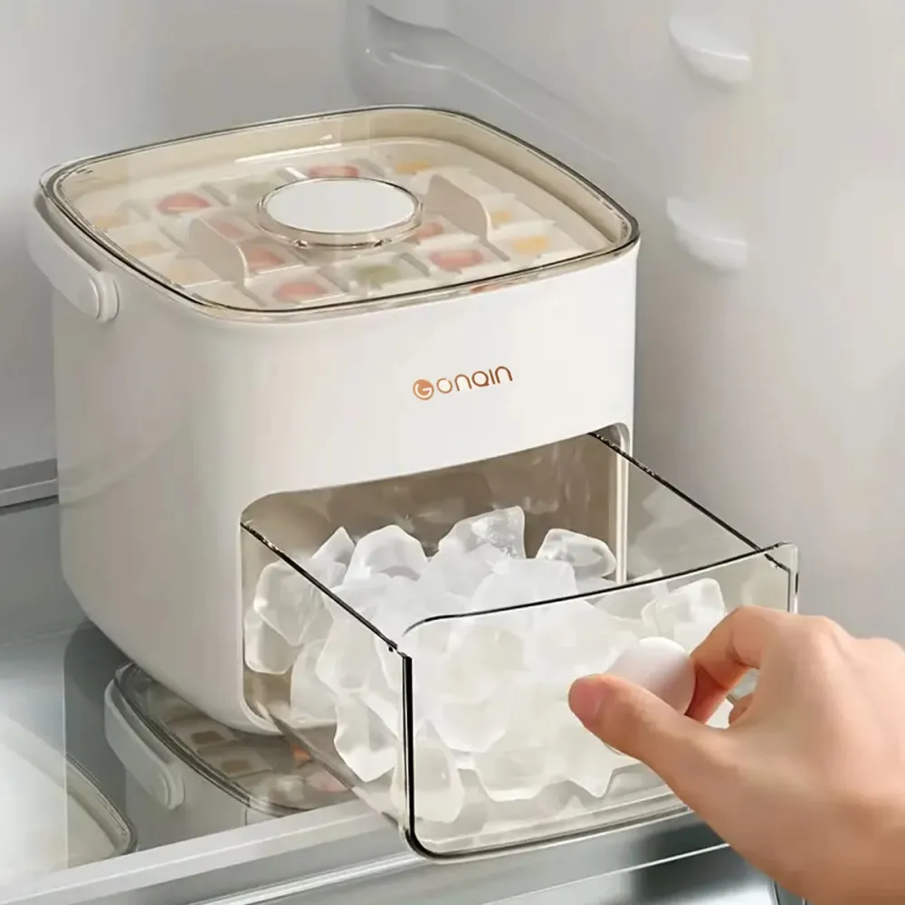 48-Grid Ice Maker Food-Grade Summer Double-Layer Design Ice Mold
