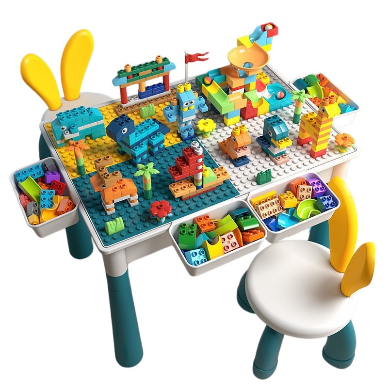 New Childrens Building-block Table With Large Multi-functional Pieces variant 6
