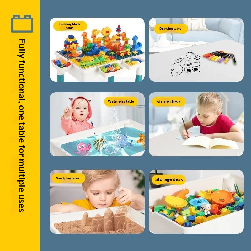 New Childrens Building-block Table With Large Multi-functional Pieces variant 5