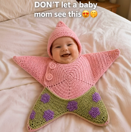 Crocheted Star-shaped Bodysuit Starfish Baby Sleeping Bag Newborn Baby Boy Girl Kids Cartoon Hooded Romper Jumpsuit Bodysuit Clothes Outfits Long Sleeve Playsuit Toddler One Piece Outfit variant 9