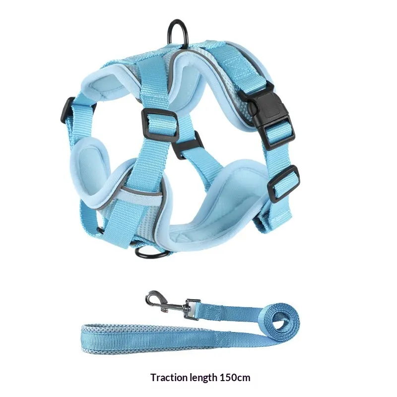 Vest-style Dog Leash And Harness Set