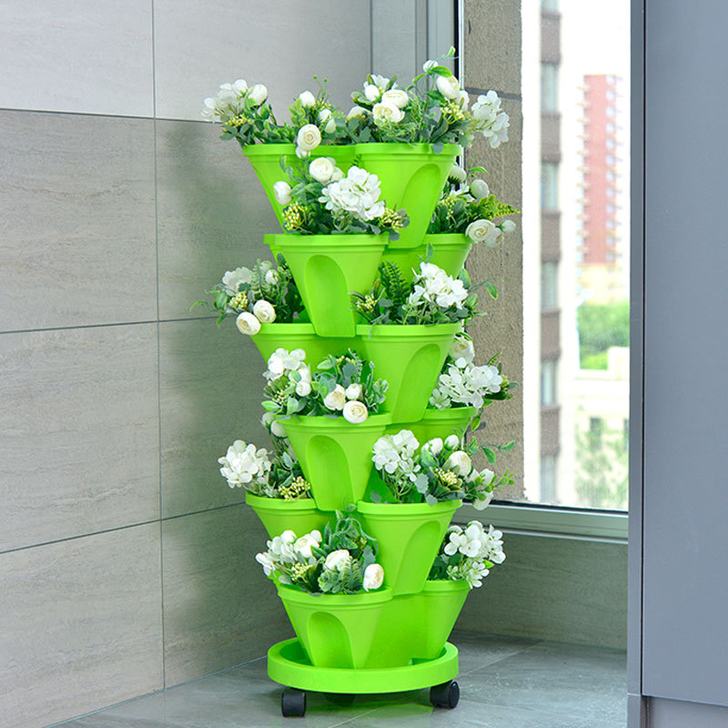Three-dimensional Multilayer Planting Box For Plastic Flowerpots