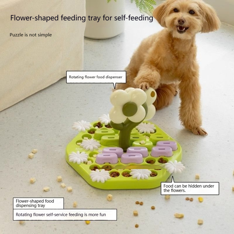 Dog puzzle toy hiding food leakage sniffing pad