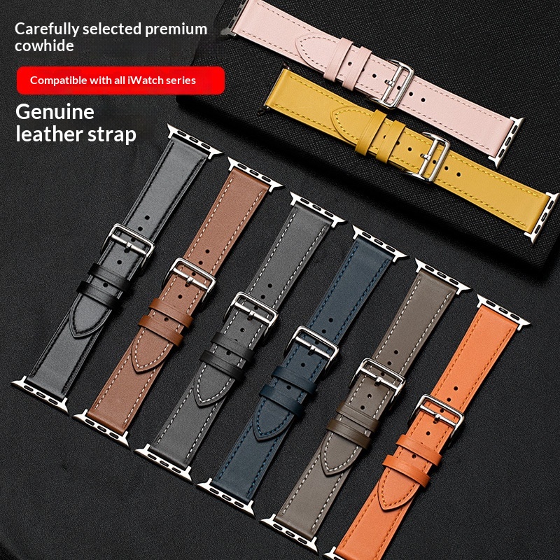 Genuine Leather Waterproof Cowhide Watch Strap