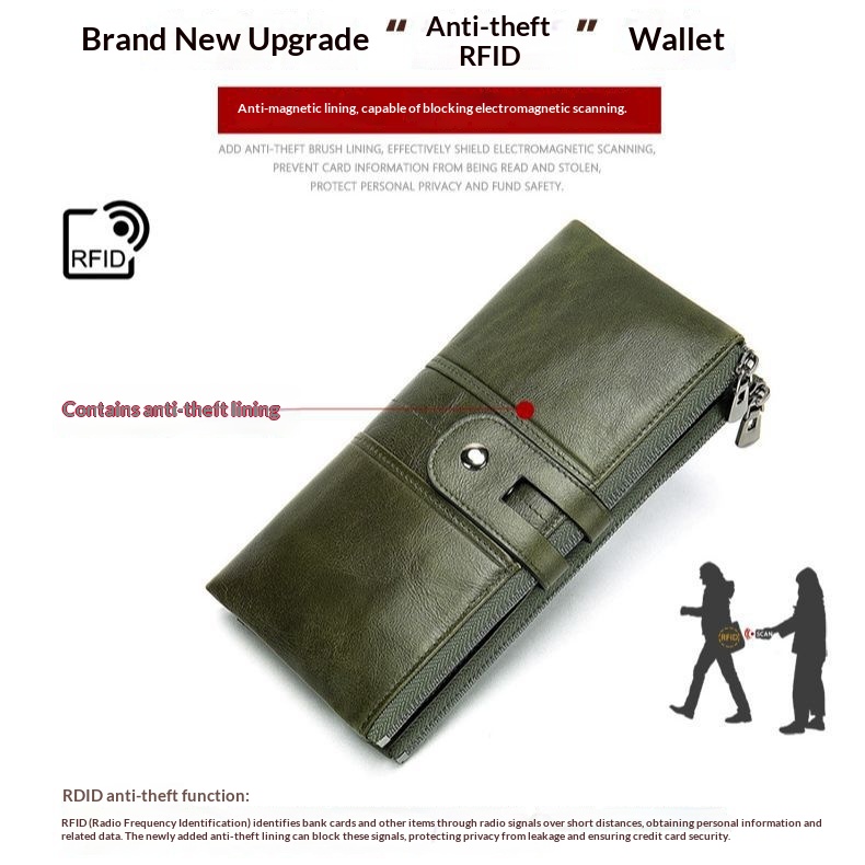 Anti-magnetic Vintage Leather Wallet