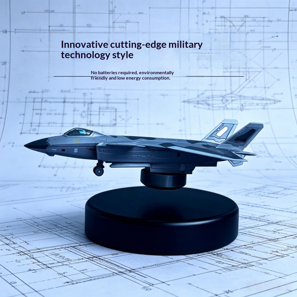 Creative Black-Tech Bestseller Magnetic Levitation J-20 Fighter Jet Desk Ornament