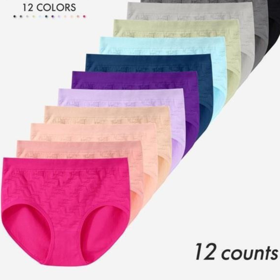 Women's Solid Color Seamless Panties - Comfortable Breathable High Elasticity Underpants
