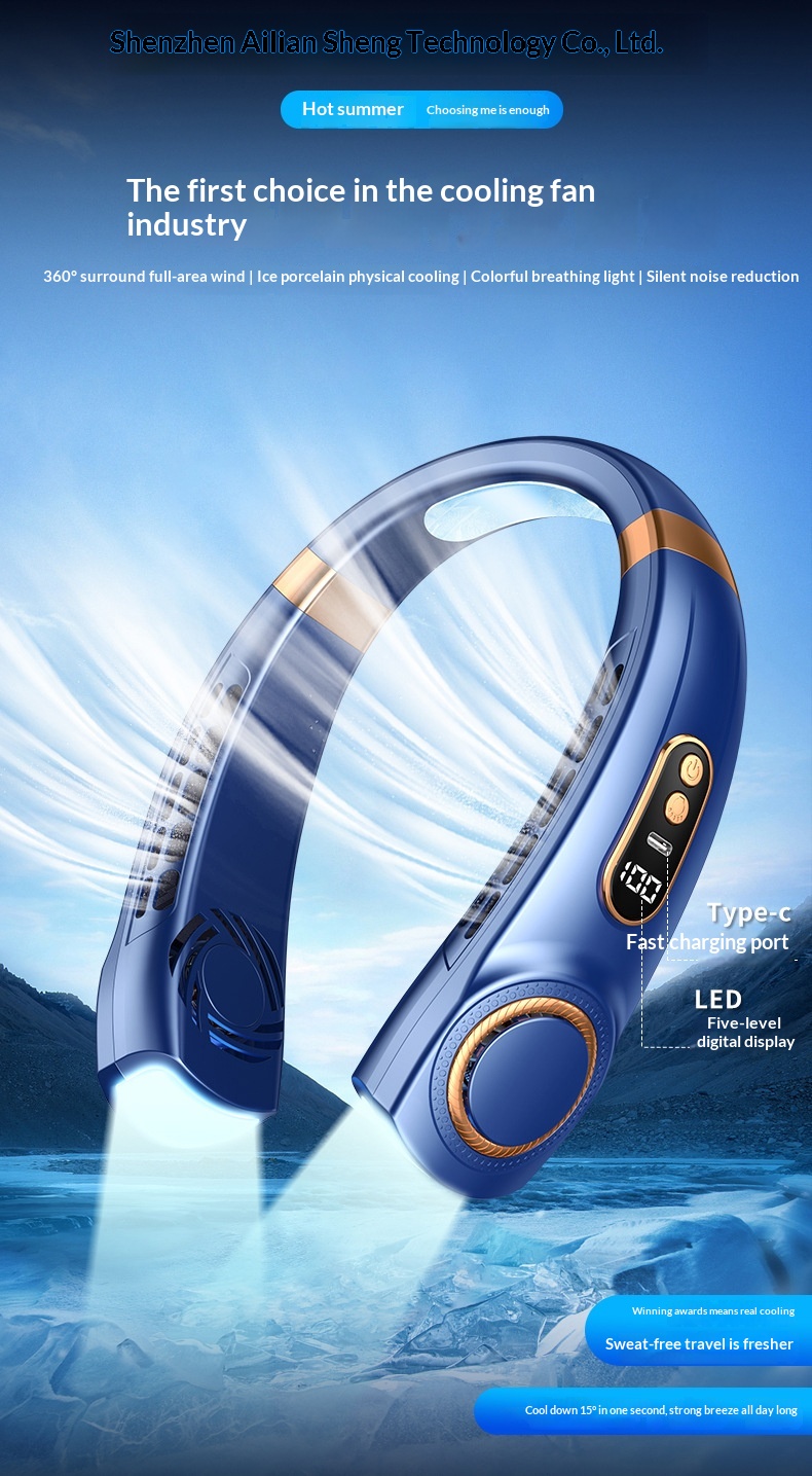 Ice-ceramic Cooling Smart Portable Neck-mounted Fansilent 6ab52086 8ee3 4ab5 9366 2e4fe9a8baa5 Trans
