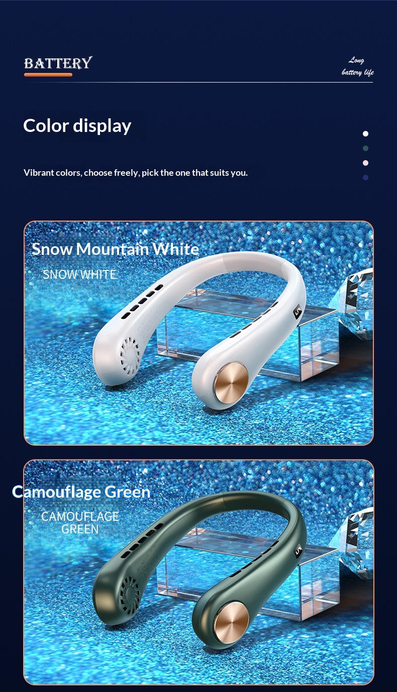 Ice-ceramic Cooling Smart Portable Neck-mounted Fansilent 96a70ec5 33ff 4004 9717 7bb245962c9a Trans