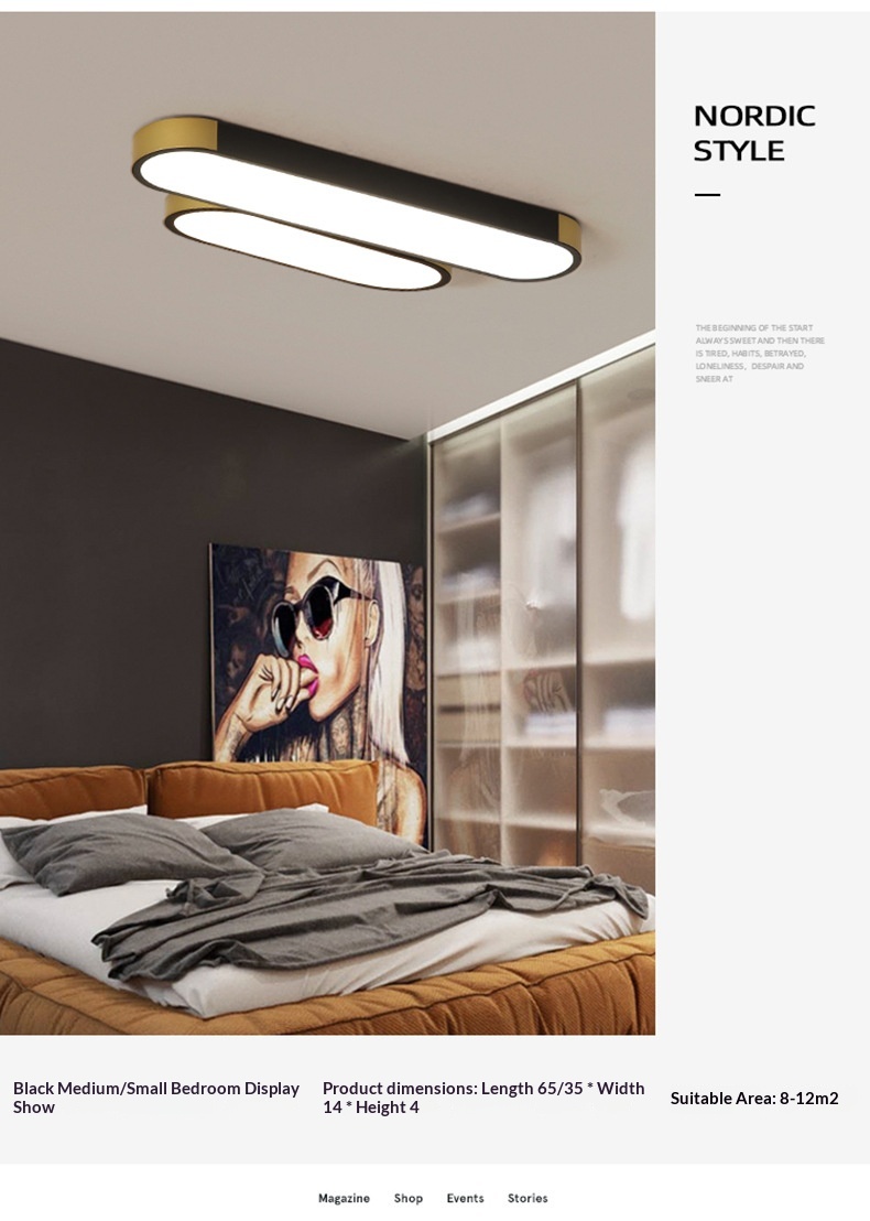 Living Room Light Minimalist Modern Design Atmospheric LED Rectangular Ceiling Light Bd2114d7 22ce 4c2c A730 818f0a655855 Trans