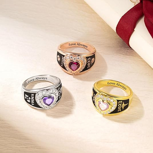 Personalized Engraved Women's College Class Ring