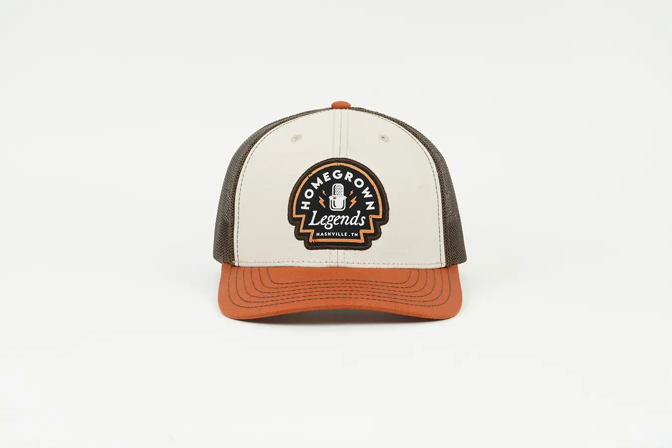 Trucker Cap With Custom Vintage Color-block Mesh Hat