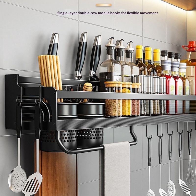 Wall-mounted Chopstick And Knife Holder Storage Rack