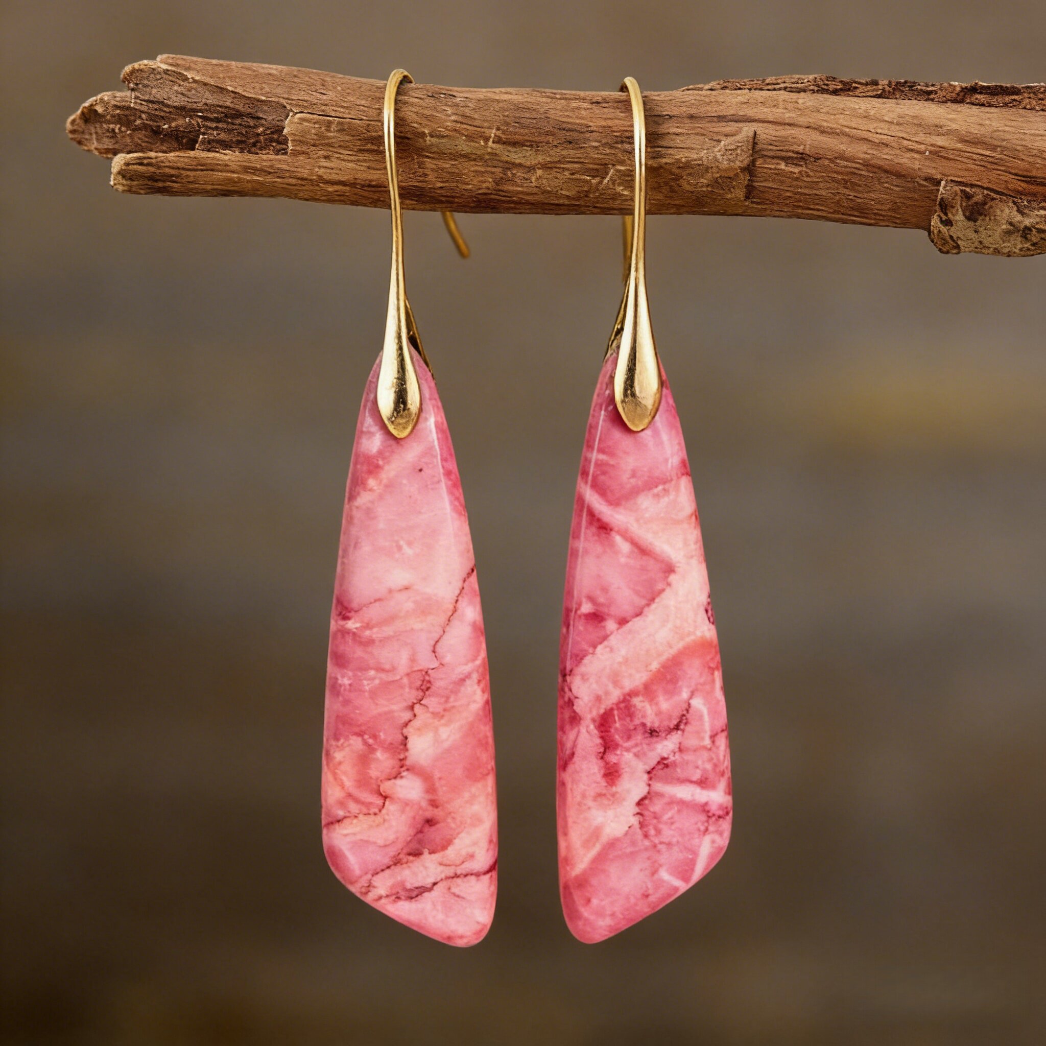 Boucles d'oreilles Lame de Pierre Empereur Bohème