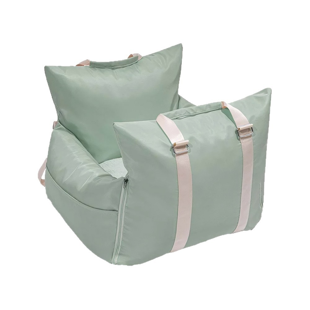 Light Green Portable Dog Bed Pet Car Kennel - Light Green Portable Dog Bed Pet Car Kennel Light Green L
