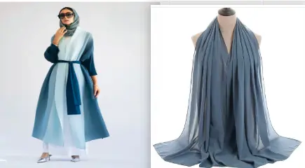 Fashionable Gradient Coat Long Skirt For Women