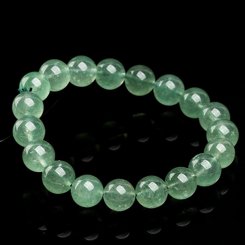 Green Strawberry Quartz Beaded Bracelet, picture 3 of 4