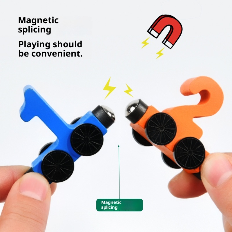 Magnetic Digital Little Train Math Early Education Puzzle Toy