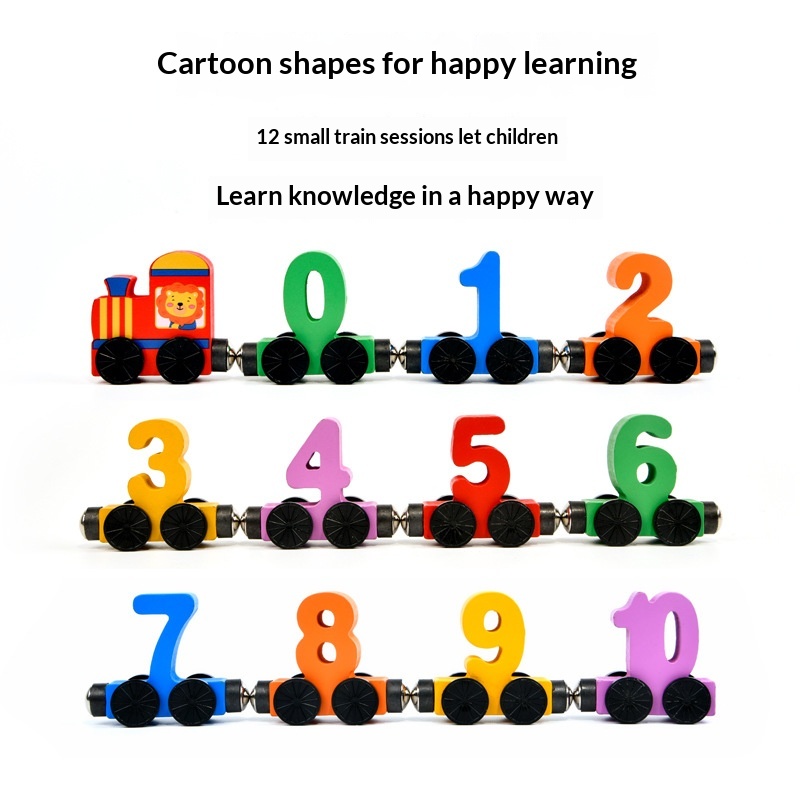 Magnetic Digital Little Train Math Early Education Puzzle Toy