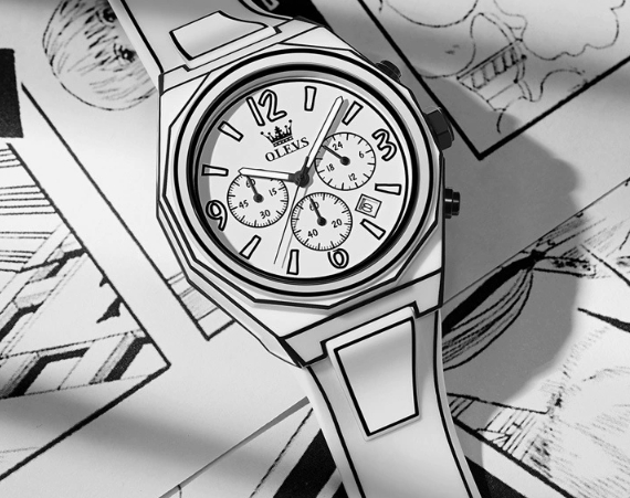 Montre à quartz style cartoon – Bracelet en silicone étanche, cadran ludique