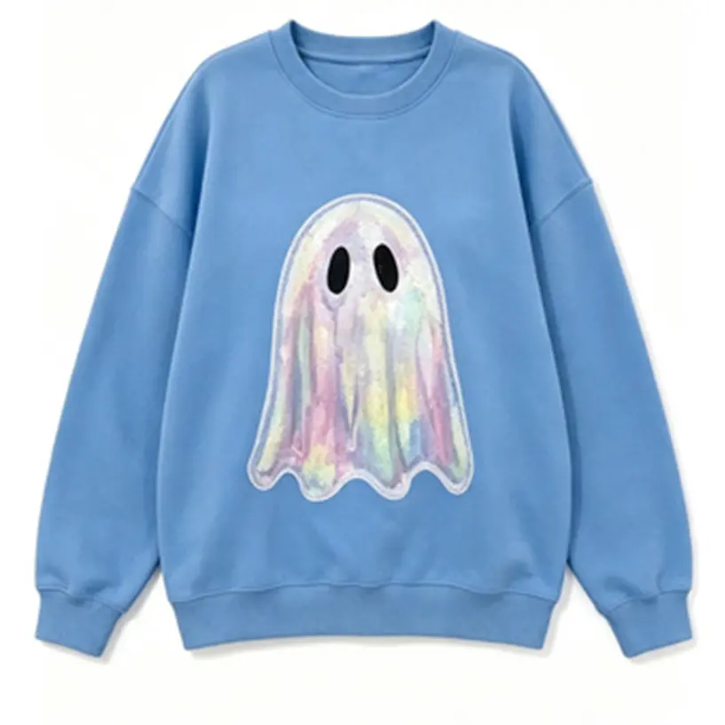 Women's Creative Halloween Printed Crew Neck Sweatshirt