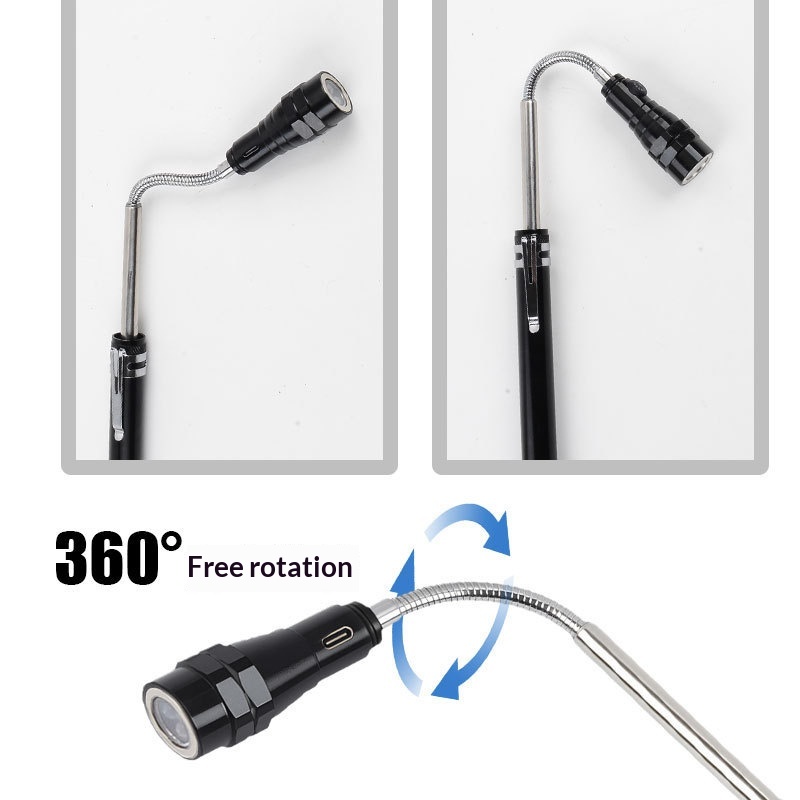 Multifunctional Rechargeable Telescopic Antenna Light Flashlight