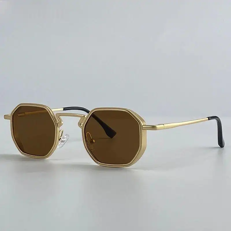 Small-frame Hexagonal Steampunk Glasses For Men