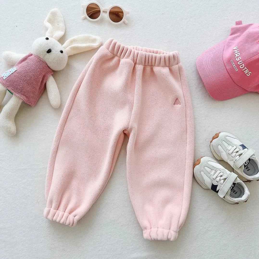 Fleece Zip-up Jacket And Casual Pants Two-piece Set