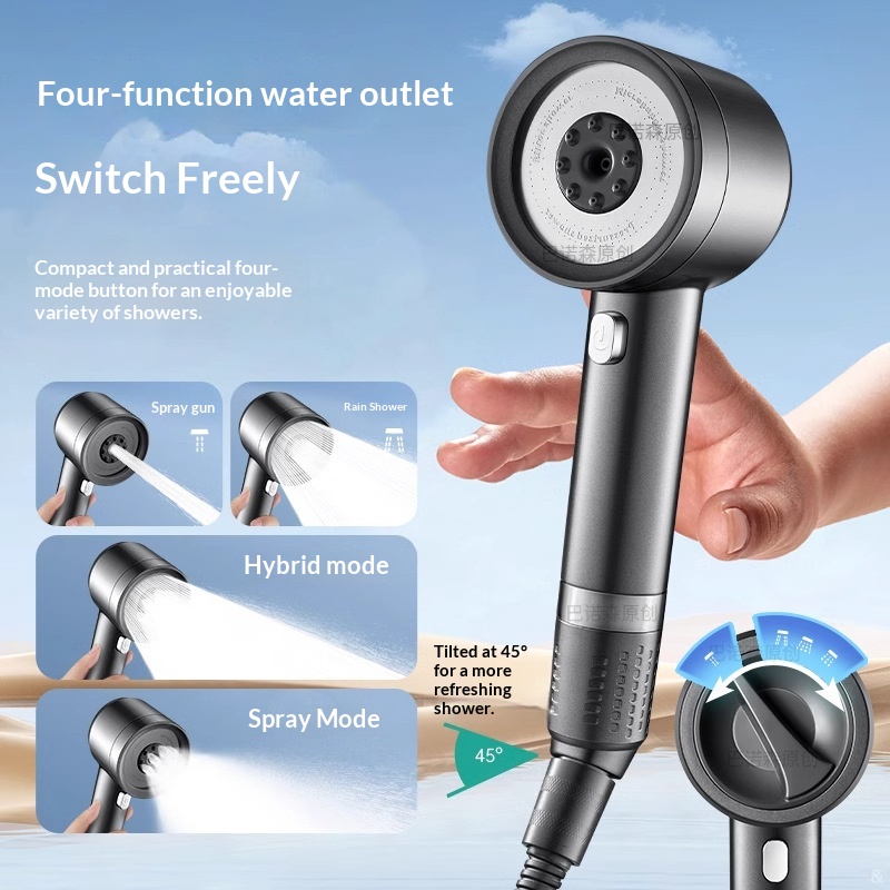 Household Pressurized Shower Head Ultra-strong Boost With Filtration Large Size