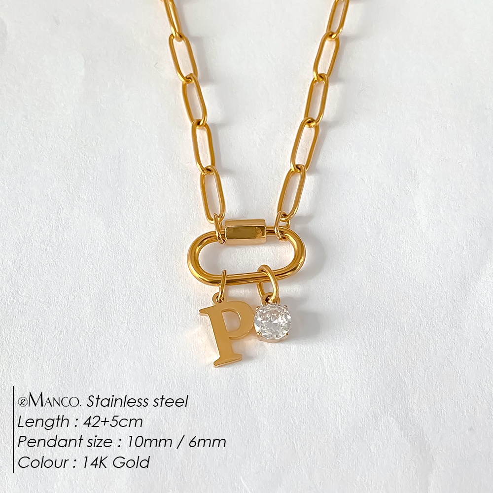 Titanium Steel Non-fading Letter Necklace
