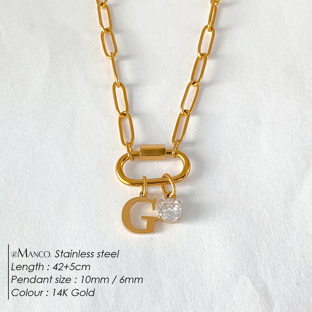 Titanium Steel Non-fading Letter Necklace