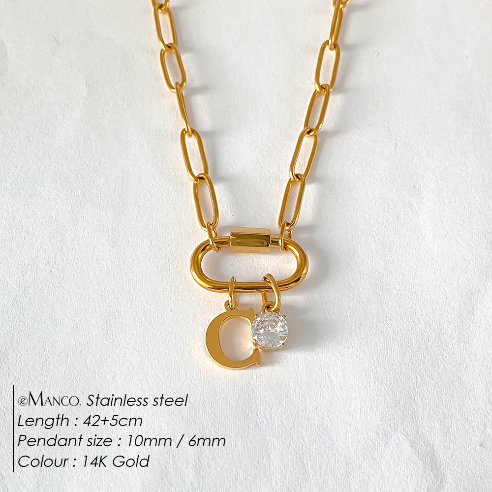 Titanium Steel Non-fading Letter Necklace