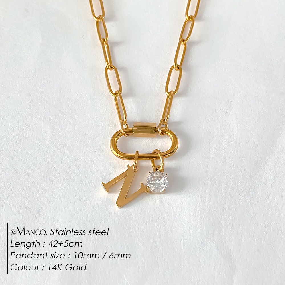 Titanium Steel Non-fading Letter Necklace