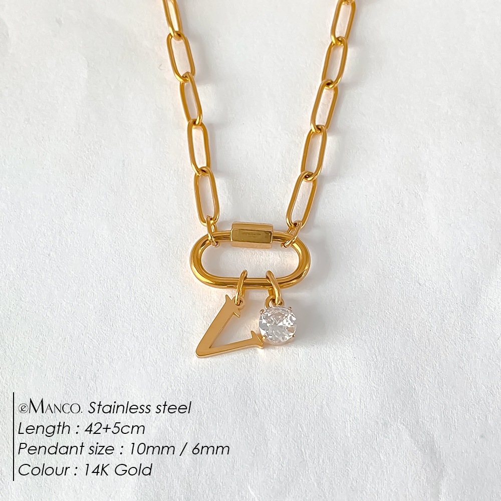 Titanium Steel Non-fading Letter Necklace