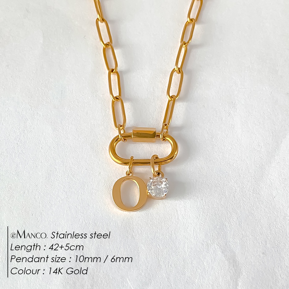 Titanium Steel Non-fading Letter Necklace
