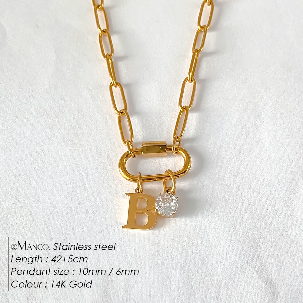 Titanium Steel Non-fading Letter Necklace