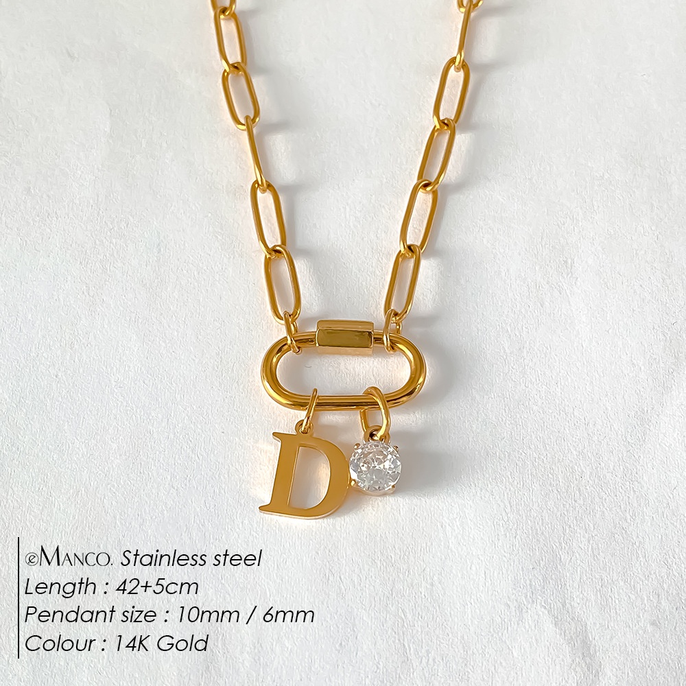 Titanium Steel Non-fading Letter Necklace