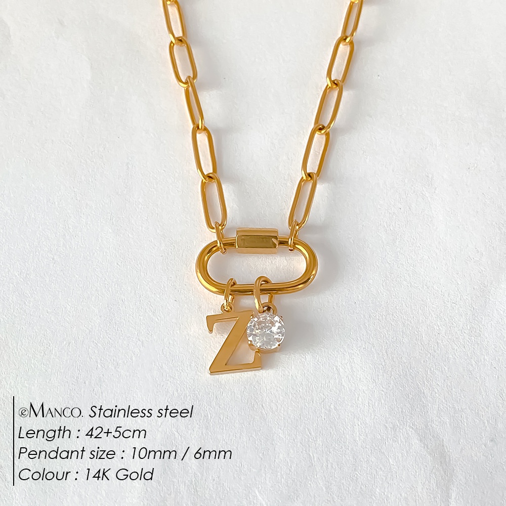 Titanium Steel Non-fading Letter Necklace