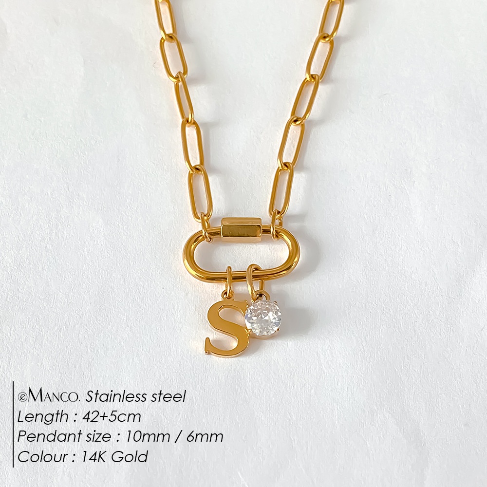 Titanium Steel Non-fading Letter Necklace