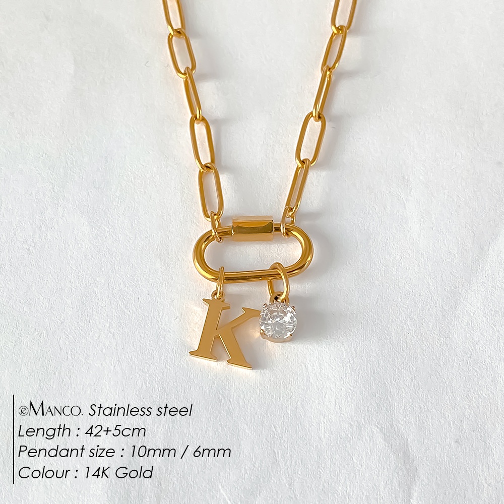 Titanium Steel Non-fading Letter Necklace