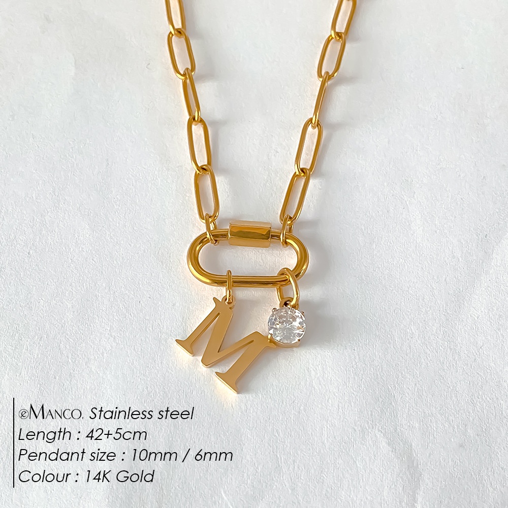 Titanium Steel Non-fading Letter Necklace