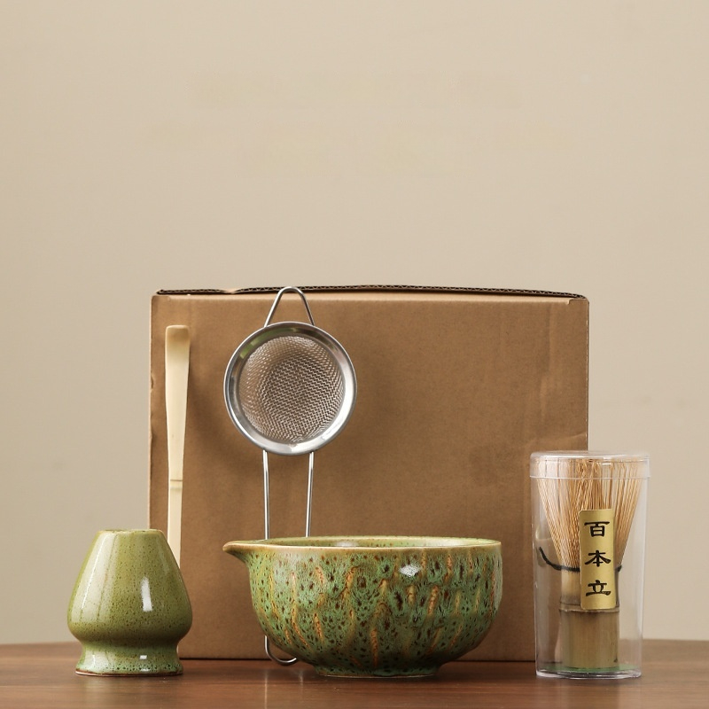 Retro Wan Hua Kiln-Change Matcha Bowl Tea Ceremony Set