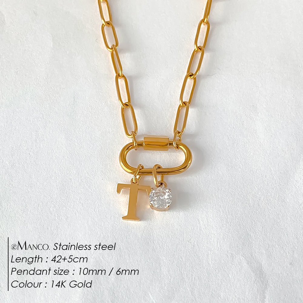 Titanium Steel Non-fading Letter Necklace