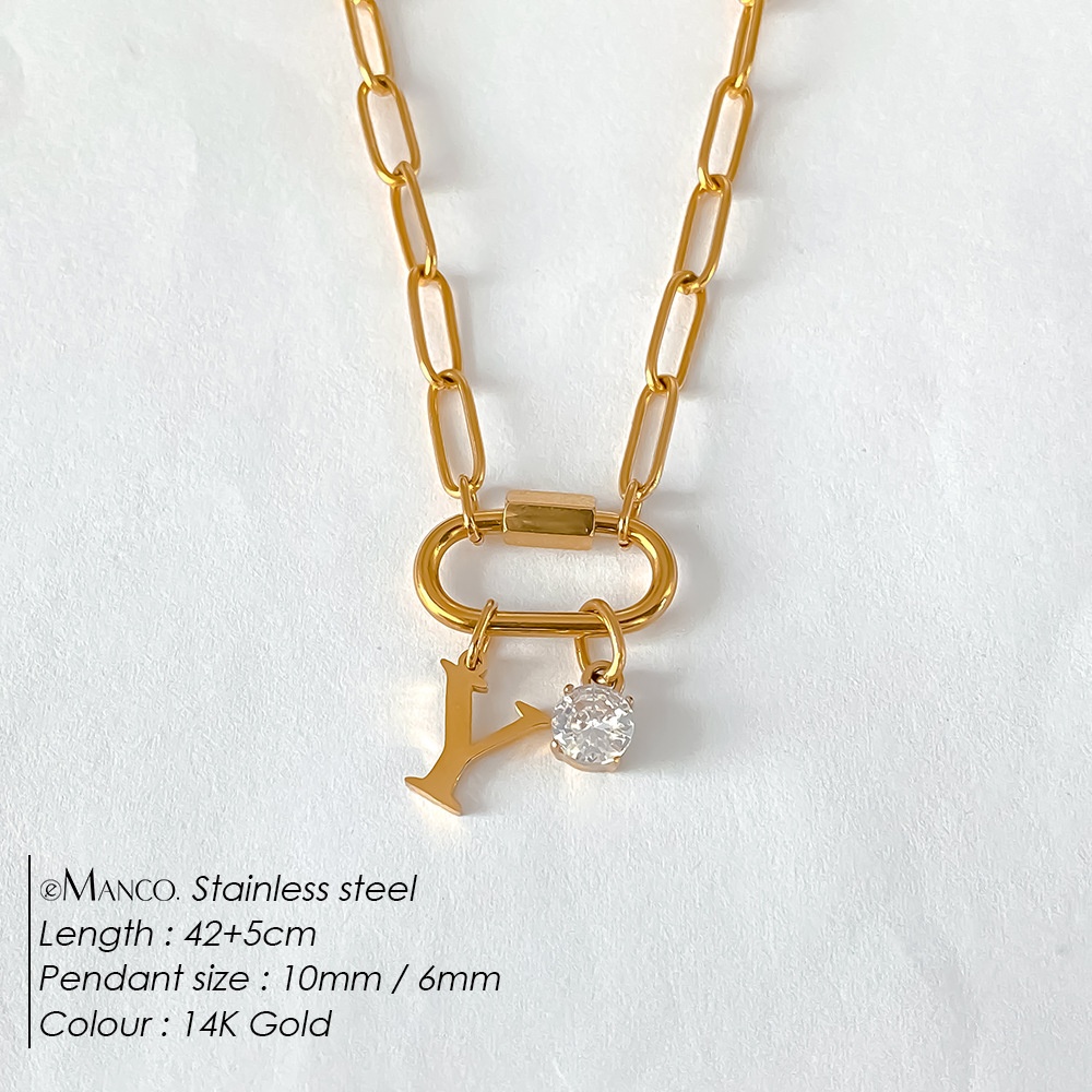 Titanium Steel Non-fading Letter Necklace