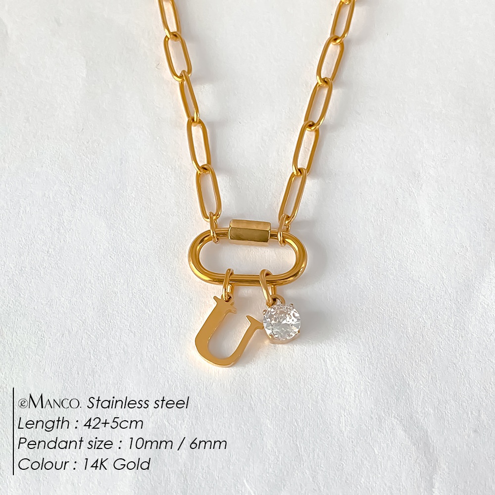 Titanium Steel Non-fading Letter Necklace