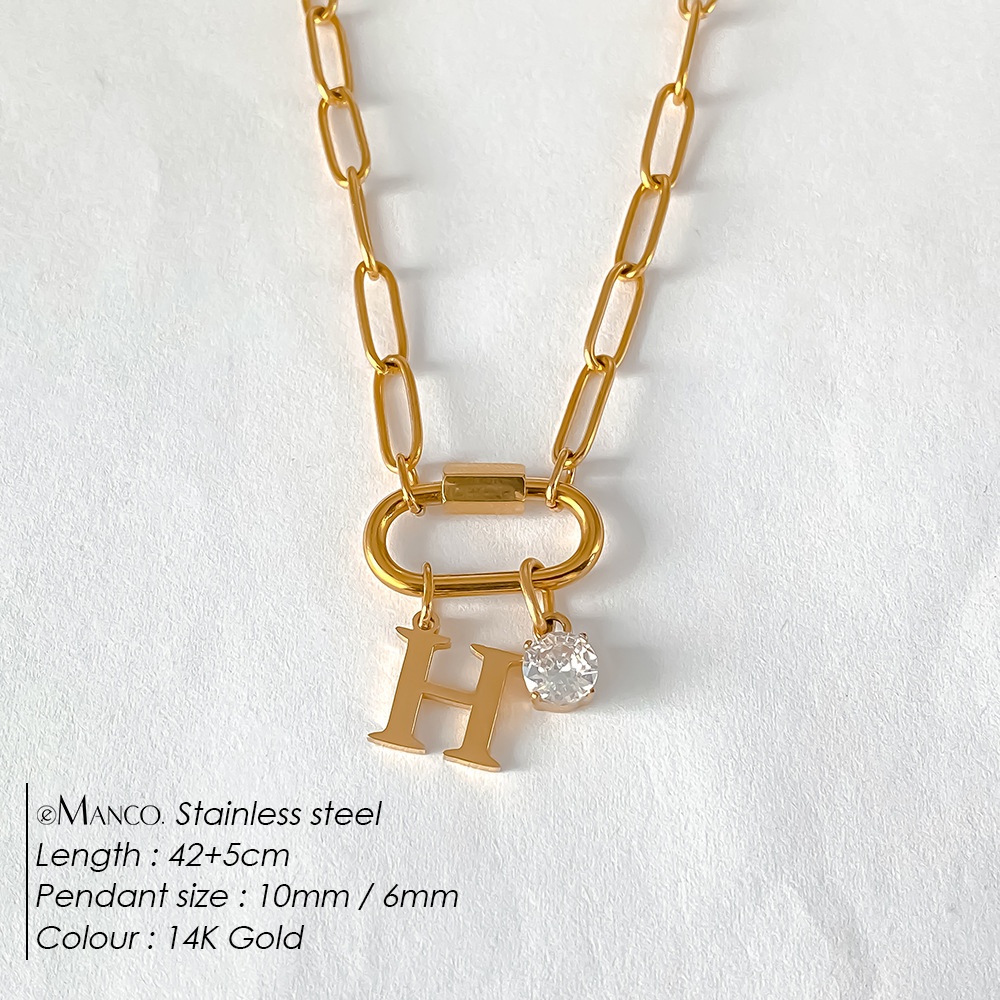 Titanium Steel Non-fading Letter Necklace