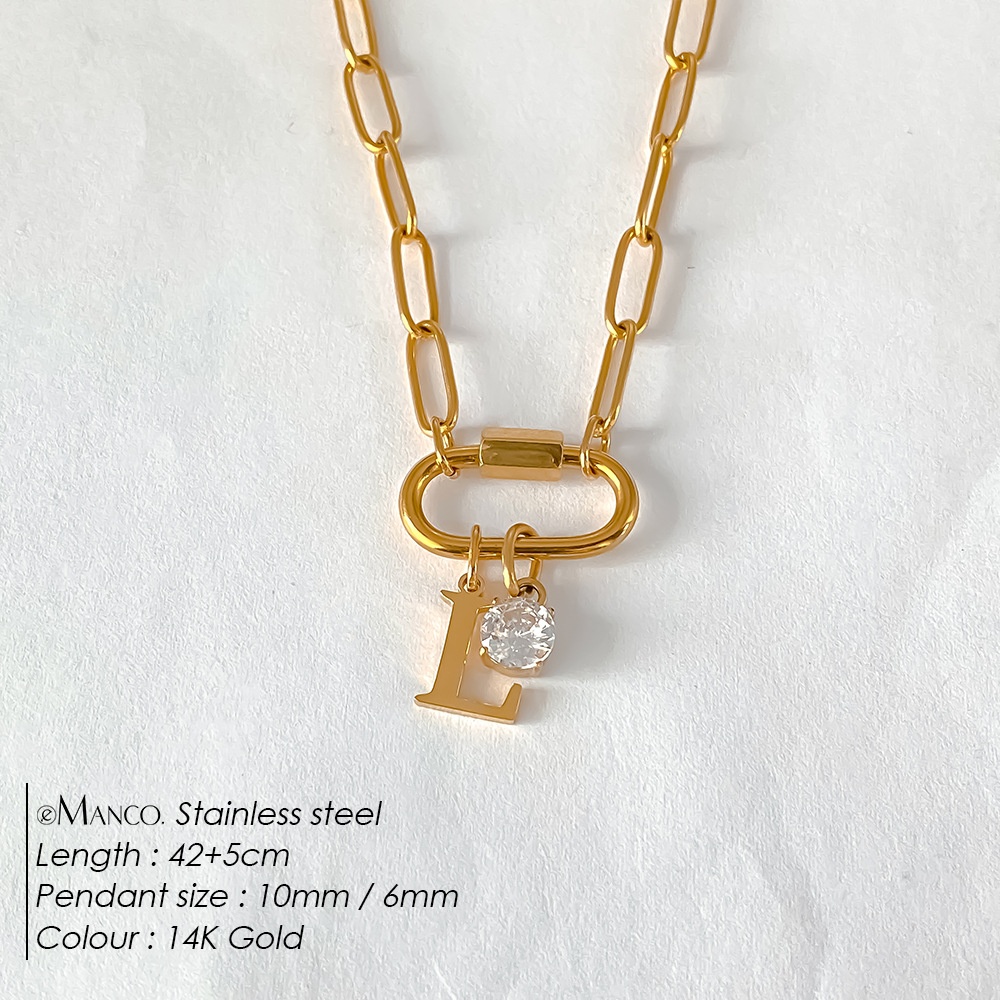 Titanium Steel Non-fading Letter Necklace