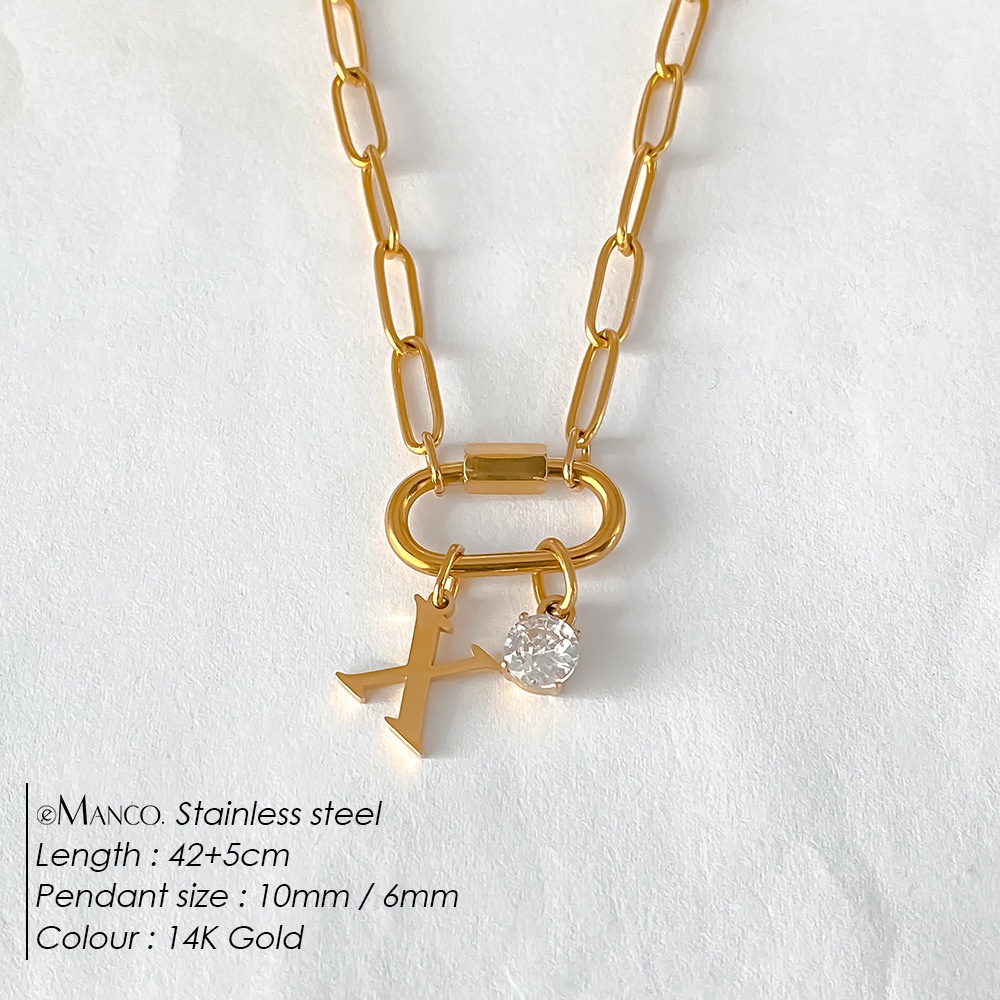 Titanium Steel Non-fading Letter Necklace